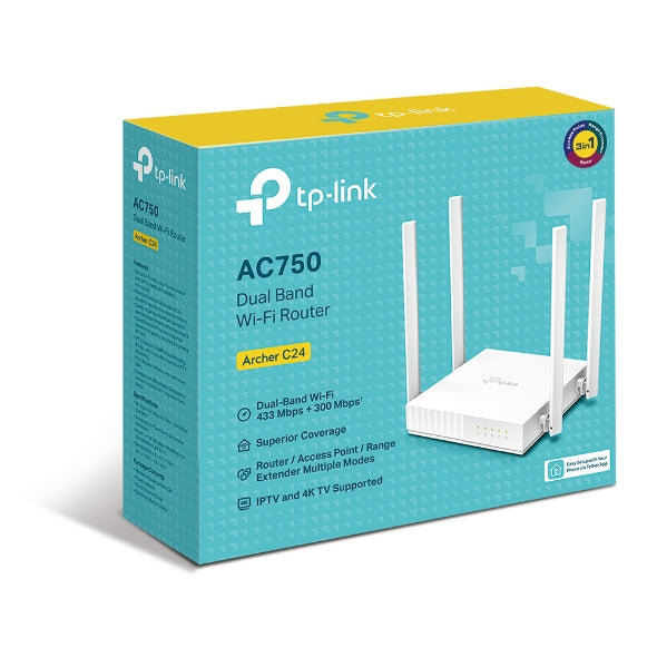 TP link Archer C24 AC750 Dual Band Wi-Fi Router