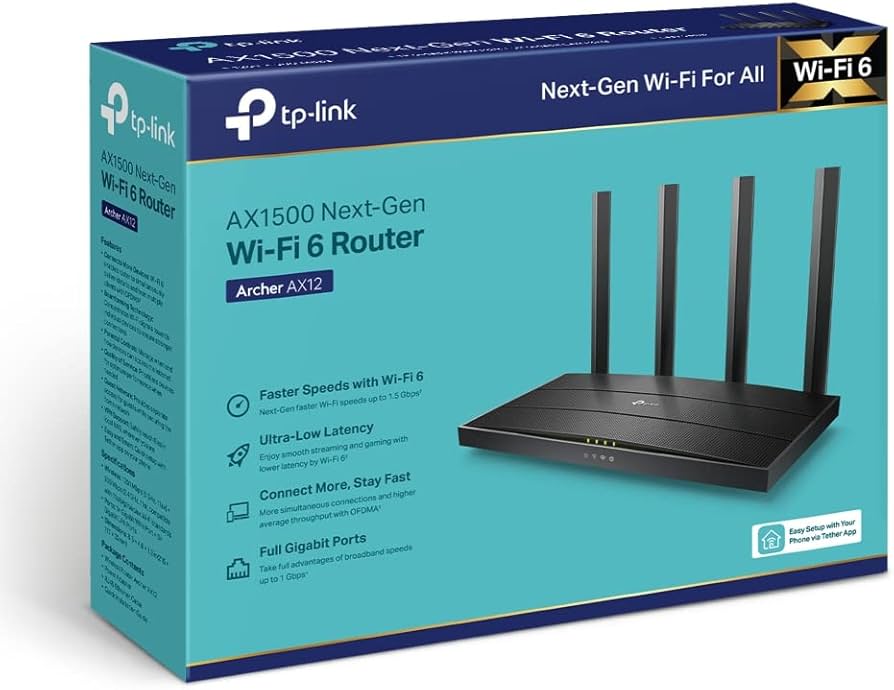 TP link Archer AX12 AX1500 Gigabit Wi-fi 6 Router