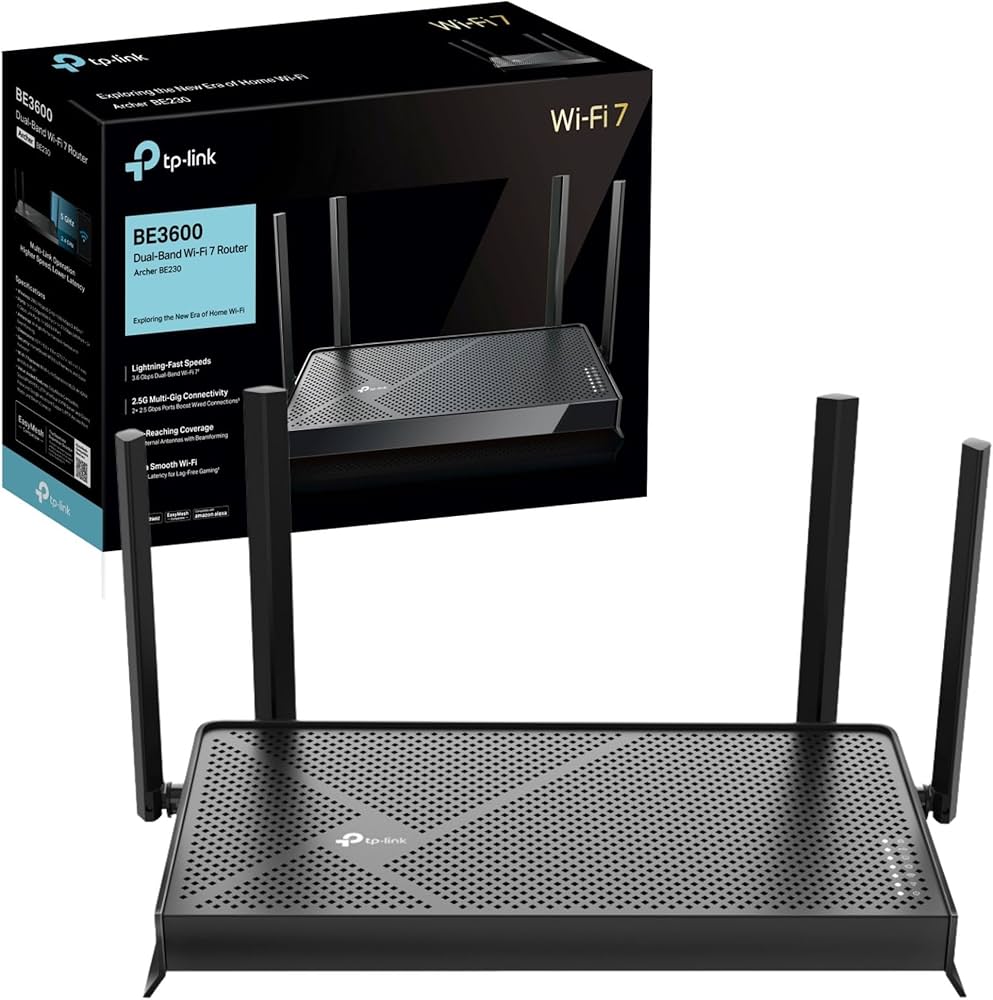 TP link Archer BE230 BE3600 Dual-Band Wi-Fi 7 Router