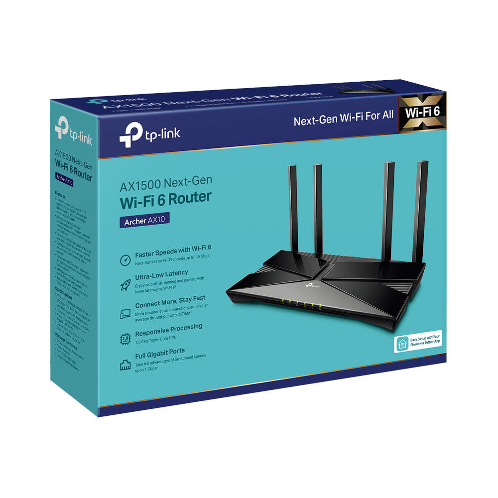 TP Link Archer AX10	AX1500 Wi-Fi 6 Router