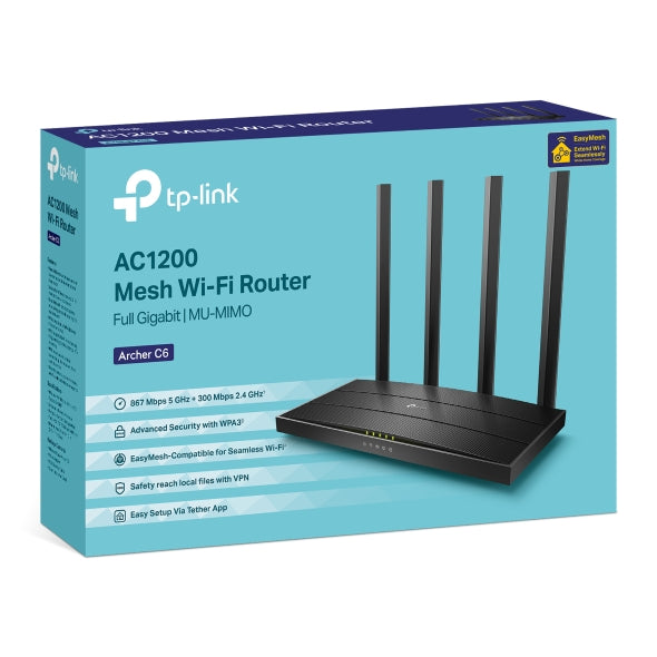 TP link Archer C6	AC1200 MU-MIMO Wi-Fi Router