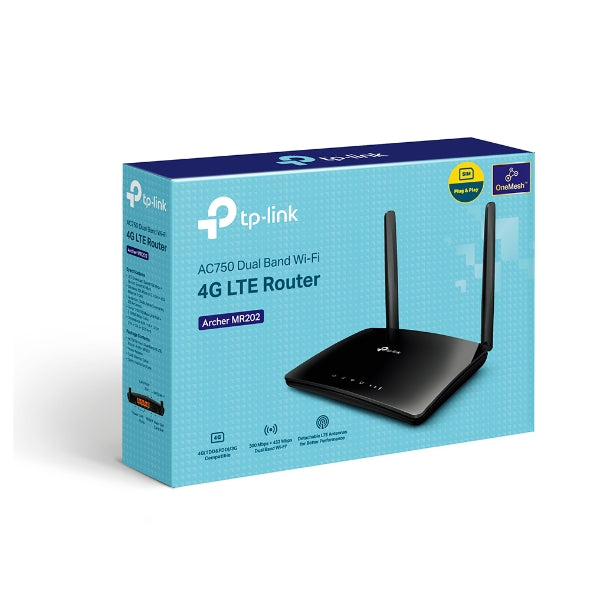 TP link Archer MR202 AC750 Wireless Dual Band 4G LTE Router